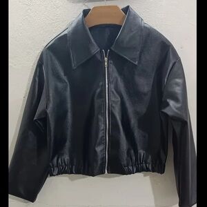 Black Faux Leather Jacket